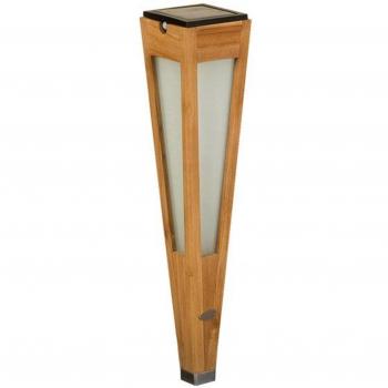 Torche solaire Tecka LED, 52 cm, avec capteur, teck