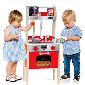 MOLTO Spielküche, Moltó 21293 Holz Rot (10 Teile)
