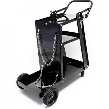 Carrito para soldar con compartimento para bombona