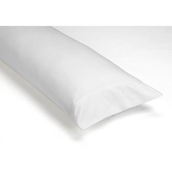 Funda de almohada blanca de tamaño estándar (45 x 155 cm)