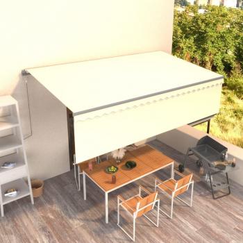 VidaXL Automatische Gelenkarmmarkise 5x3 m in Creme