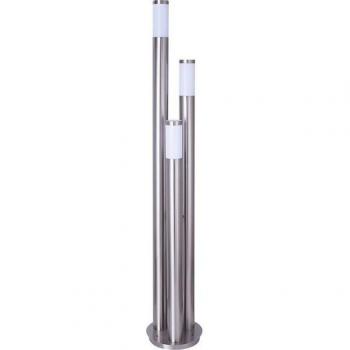 RGB LED Stehlampe mit Fernbedienung und Edelstahl-Design, H 170 cm