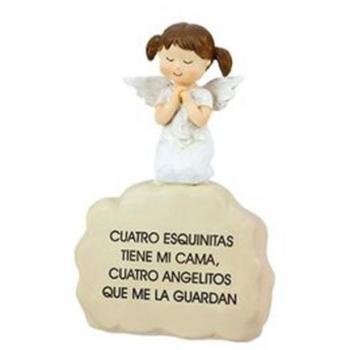 Niña Ángel Custodio 14 cm – Mensaje de Protección