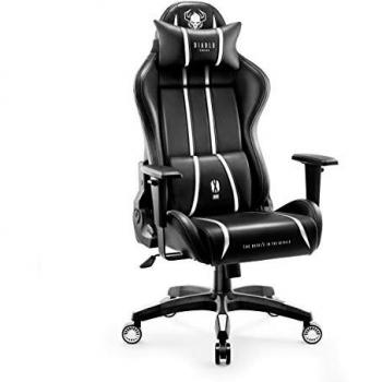 Diablo X-One 2.0 Fauteuil Gaming avec Oreiller Lombaire Noir-Blanc L