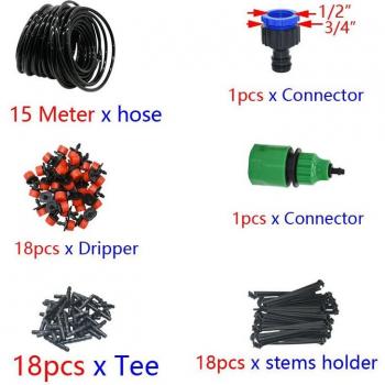 Micro Drip Watering Kit with Adjustable Drippers