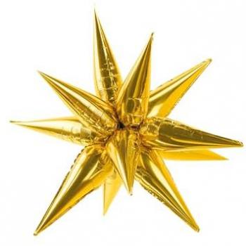 Partydeco Folienballon Stern Gold 95cm