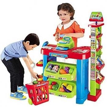 Children’s Market Trolley & 30 Play Foods – deAO SPM‑2