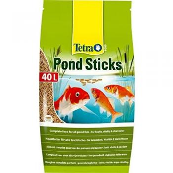 Tetra Pond Fish Food Sticks, 40 Liter Bag, Complete Nutrition for Pond Fish
