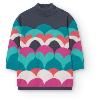 Boboli Vestido de Punto con Diseño de Corazones