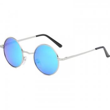 Gafas de sol redondas para hombres y mujeres estilo Steampunk