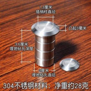Tornillo Cilíndrico de Puerta 6” Inox