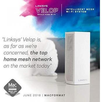 Linksys Velop Tri-Band AC2200 True Whole Home Wi-Fi Mesh System Pack of 2