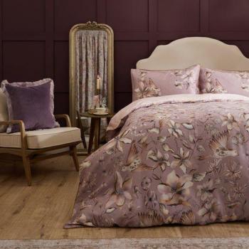 Voyage Maison Purple Cotton Duvet Cover + 2 Pillowcases