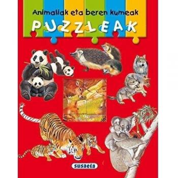 Animaliak eta beren kumeak puzzleak.