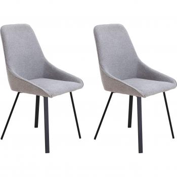 Esszimmerstuhl SalesFever Duo – Set mit strukturtem Stoff, 2 Stk., 87 cm Höhe, 51 cm Breite, 47 cm Tiefe