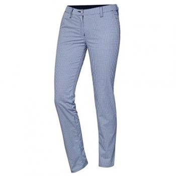 BP Chinohose für Damen, Größe 40n, Blau-Weiß Pepita