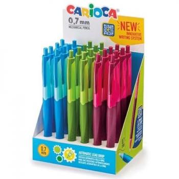 Kit Expositor Carioca: 24 Portaminas Automáticos Ø 0.7 mm + 20 Minas