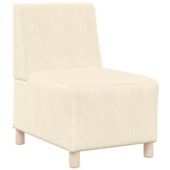 Fauteuil Velours Côtelé Crème 55x74x82 cm – Modular