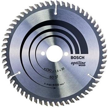 Bosch Lame de scie circulaire 190 x 30 mm, 60 dents Optiline bois