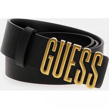 Guante Cinturón Guess Negro con Detalle Dorado
