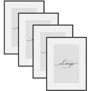 Cornice Biglietti Nero WOLTU 4x13x18 cm