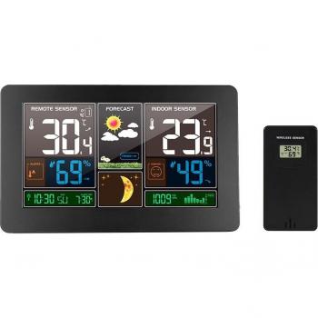 Indoor Outdoor Thermometer and Hygrometer Wall Clock