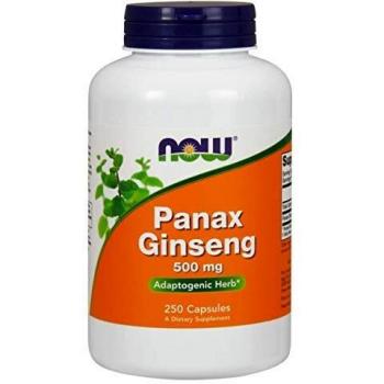 Cápsulas de Ginseng Panax 500 mg NOW Foods 100 unidades