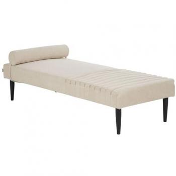 Chaise Longue Moderne Beige en Tissu