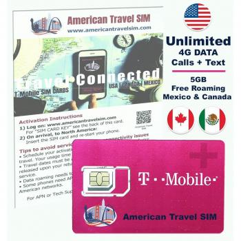 Carte SIM prépayée avec 5 Go de roaming au Canada et au Mexique