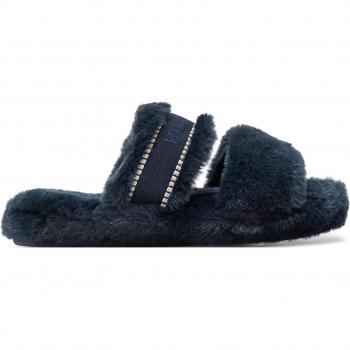 Tommy Hilfiger Fur Basics Hausschuhe in Dunkelblau