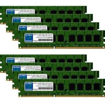 Kit mémoire 64 Go DDR3 1333 MHz ECC 240‑PIN pour Apple Mac Pro MI‑2010‑2012