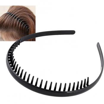 Banda de Cabello Negro Curvado Unisex