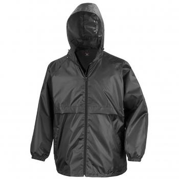 Result Men's Core Adult Windcheater Water Repellent Windproof Jacket (Large) (Black)
