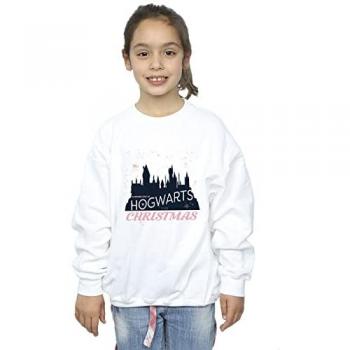 Sweatshirt Navideño Harry Potter para Chicas Hogwarts 9‑11 años Blanco