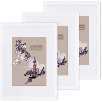 SONGMICS Cadre Photo Lot de 3, pour Photo A3 (29,7 x 42 cm) sans Passe-Partout