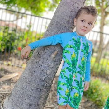 UV Protection Long-sleeved Baby Bathing Suit