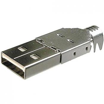 5 Stück selbstkonfektionierbare USB A Stecker, gerade 10120098 BKL Electronic