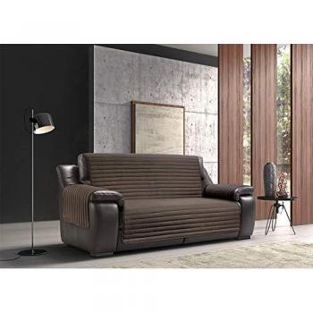 Copridivano Trapuntato Waterproof 2 Posti Marrone‑Beige