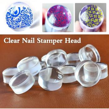 Silikon Nagel Stempel Nachfüllung 2,8 cm Transparent