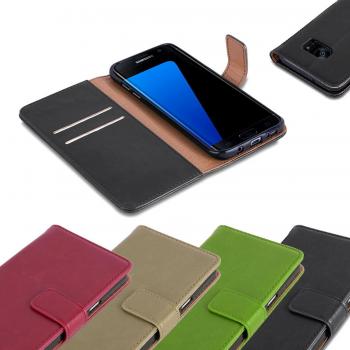 Étui Livre Luxe Bordeaux pour Samsung Galaxy S7 EDGE