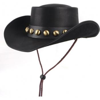 Capa de Viento Western Jazz Sombrero de Cuero