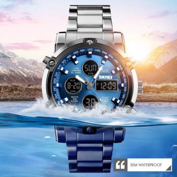 SKMEI Orologio da Uomo con Cinturino Inox