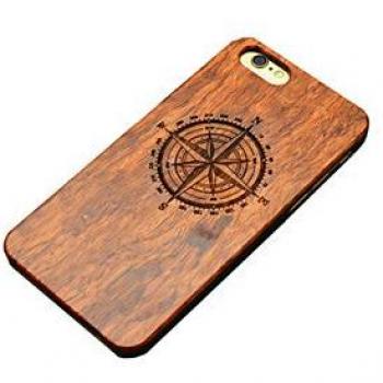 Étuis et housses pour téléphones mobiles, coque arrière dure en bois pour iPhone 6s/6 Plus