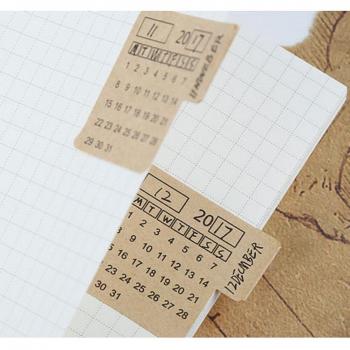 20 Sheets Calendar Notebook Stickers
