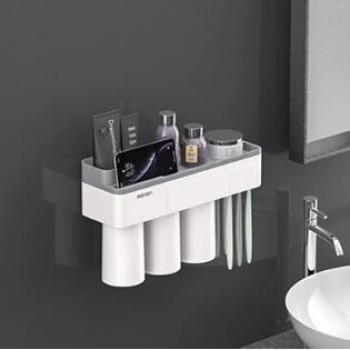 Bathroom Suction Storage Rack for Toothbrushes
