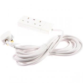 MASTERPLUG BFG5N BASICS 5M 13 AMP 4 GANG SOCKET EXTENSION CABLE LEAD WHITE