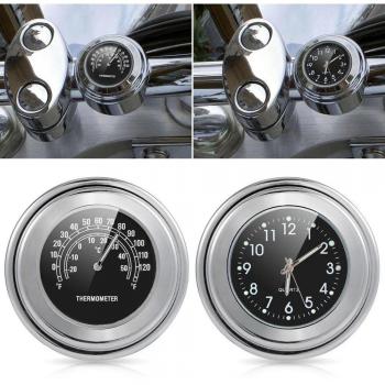 Reloj y Termómetro de Manillar 22-25MM para Yamaha y Kawasaki