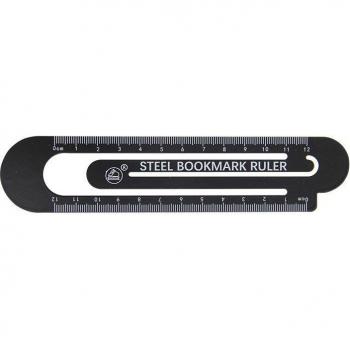 Schulbedarf: 12cm Lesezeichen Lineal Schwarz und Weiß