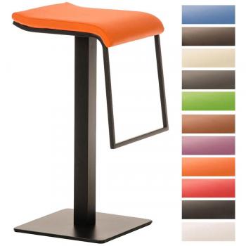 Lameng B78 Tabouret de bar en Similicuir avec Repose-pieds Métal
