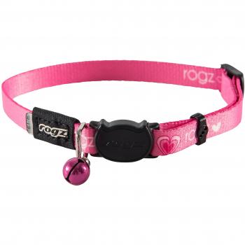 Coleira KiddyCat com Guizo Rosa Corações Rogz